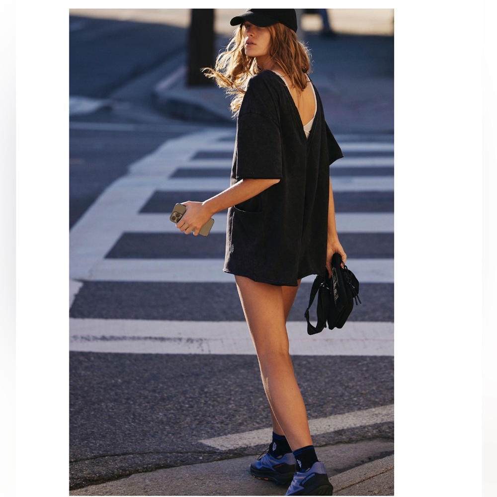 NEW Free People Movement Hot Shot Tee Romper - Picture 3 of 8